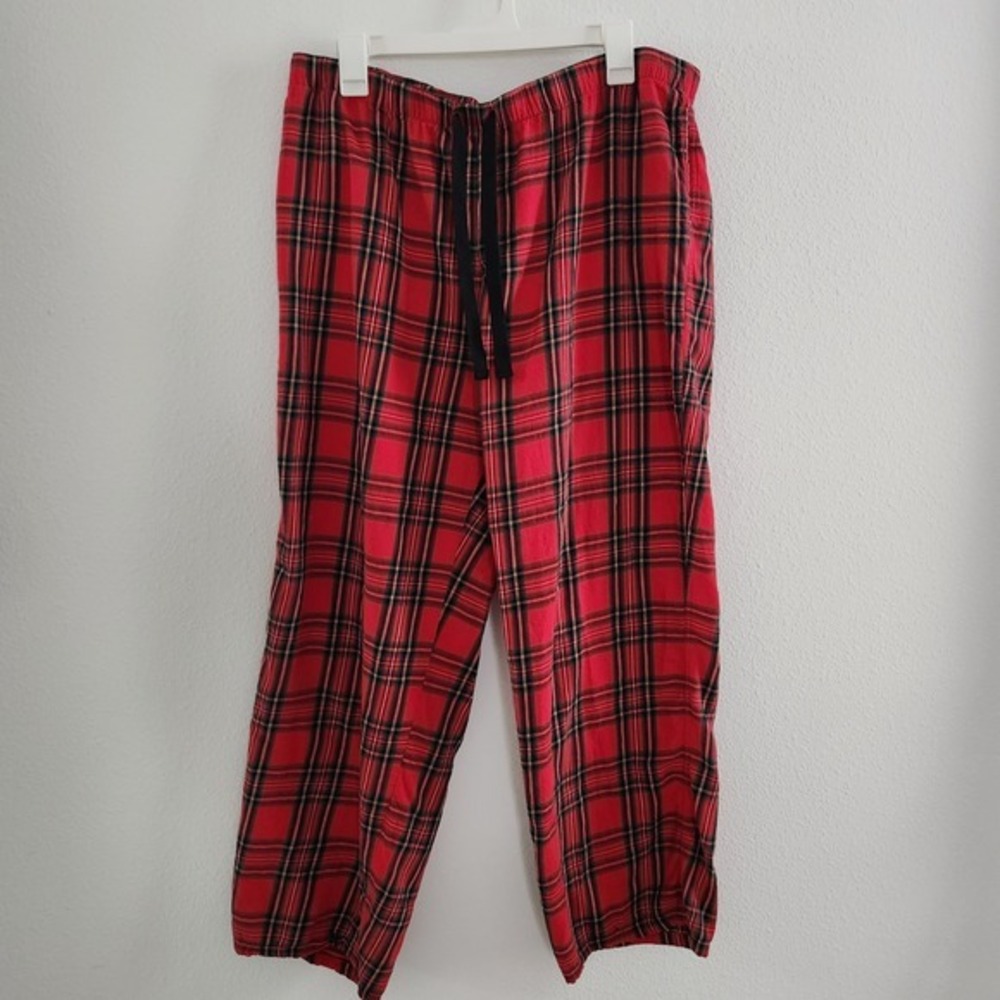 Victoria's‎ Secret Red Tartan Plaid Pajama Pants XL Red Flannel Sleep Bottoms